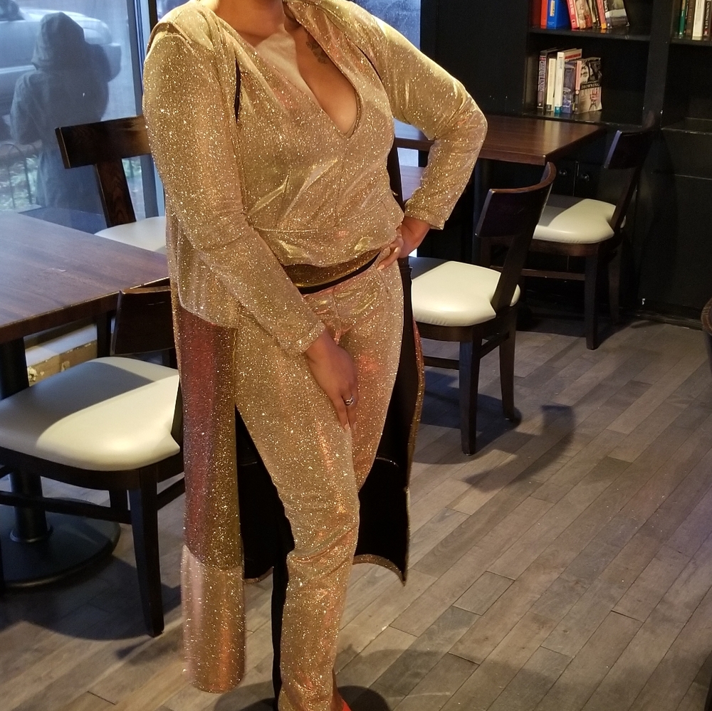 Custom Orange 3 Piece Suit